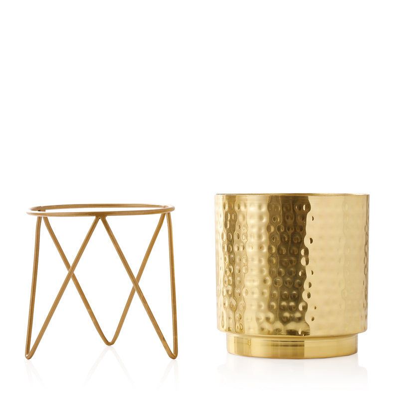 Buy Teodora Hammered Planter - Gold Pots & Planters from Vaaree