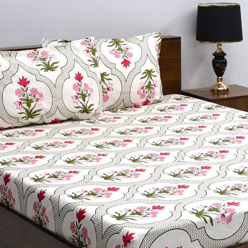 Buy Pahal Floral Bedsheet Bedsheets from Vaaree