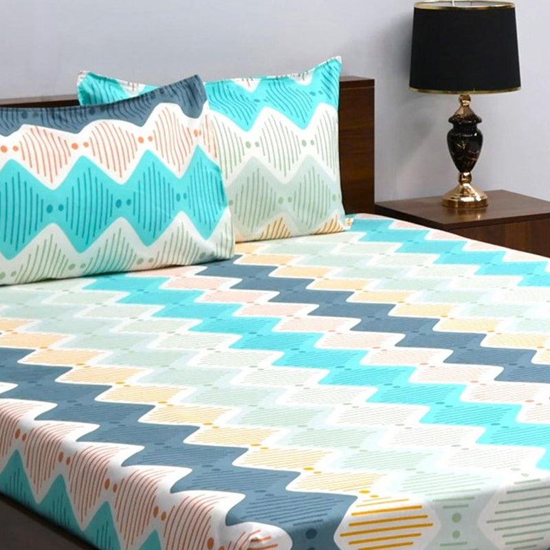 Bedsheets - Keya Zig Zag Bedsheet