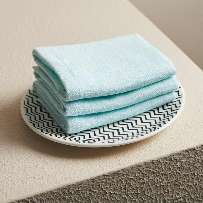 Buy Viya Terry Towel Combo (Aqua & Cobalt) - Four Piece Set Towel Sets from Vaaree