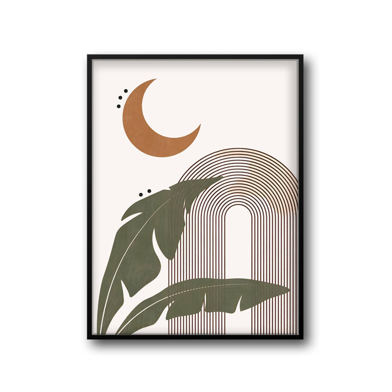 Wall Art & Paintings - Moonlit Tropics Wall Art - Black Frame