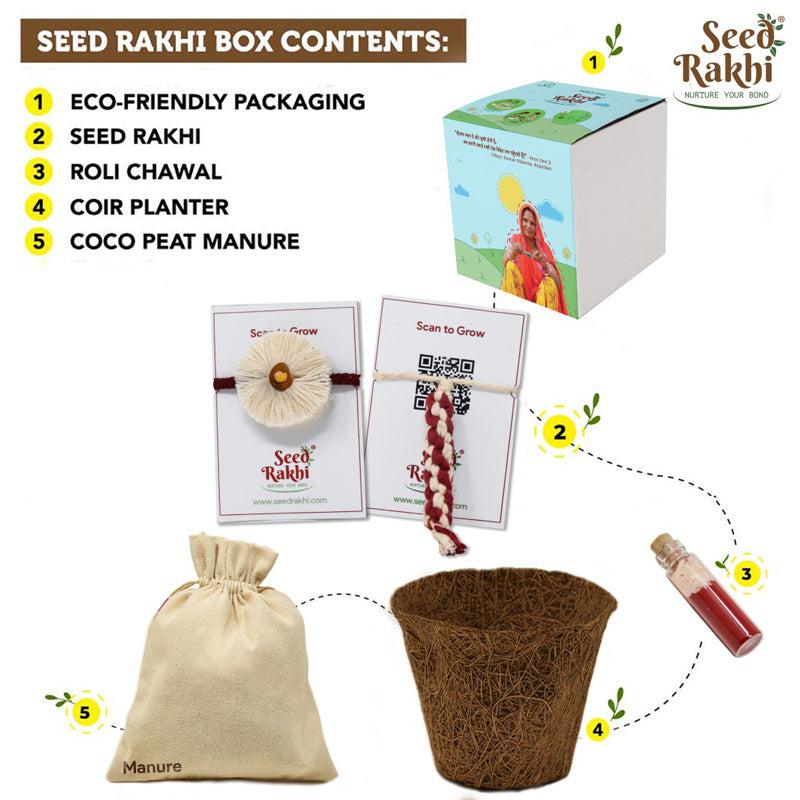 Buy Apoorva Rakshabandhan Seed Rakhi Gift Box Rakhi Hamper from Vaaree