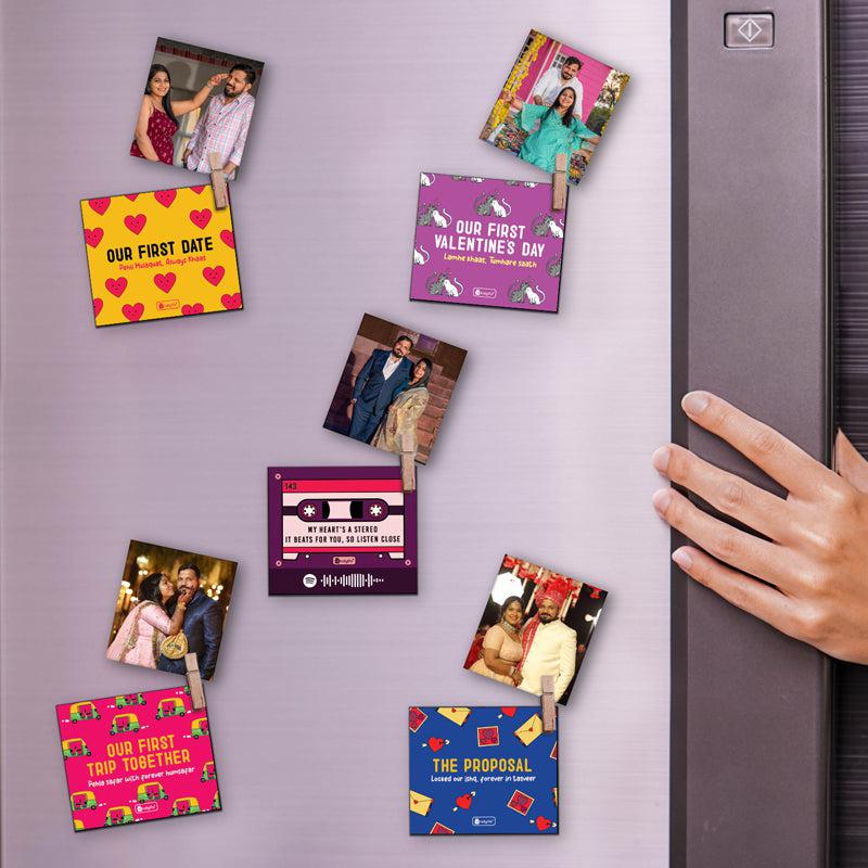 Buy Love Story Fridge Magnet - Set Of Six Gift Box from Vaaree