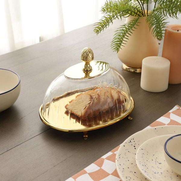 Buy Eira Cake Stand - Gold Cake Stand from Vaaree