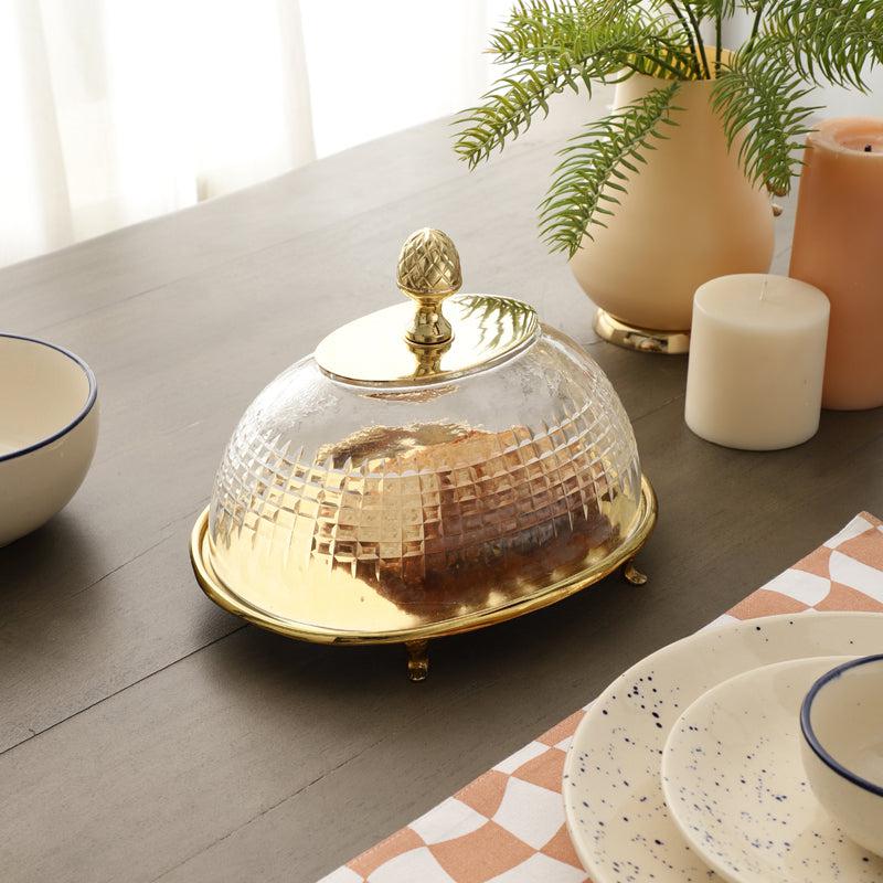 Buy Vigo Cake Stand - Gold Cake Stand from Vaaree