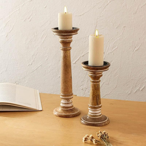Buy Ever Antique Candle Stand - Set Of Two Online in India | Candle Holder on Vaaree
