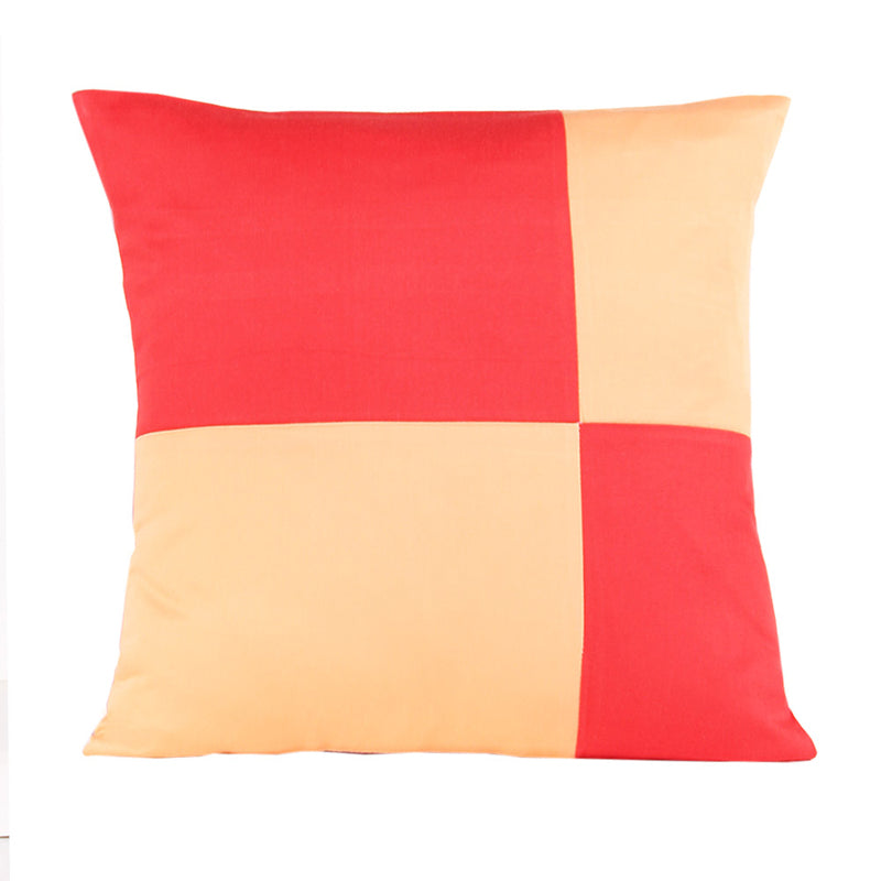 Buy Bhumiti Grided Cushion Cover - Beige & Red Cushion Covers from Vaaree