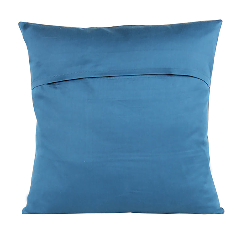 Buy Bhumiti Grided Cushion Cover - Navy Blue & Grey Cushion Covers from Vaaree