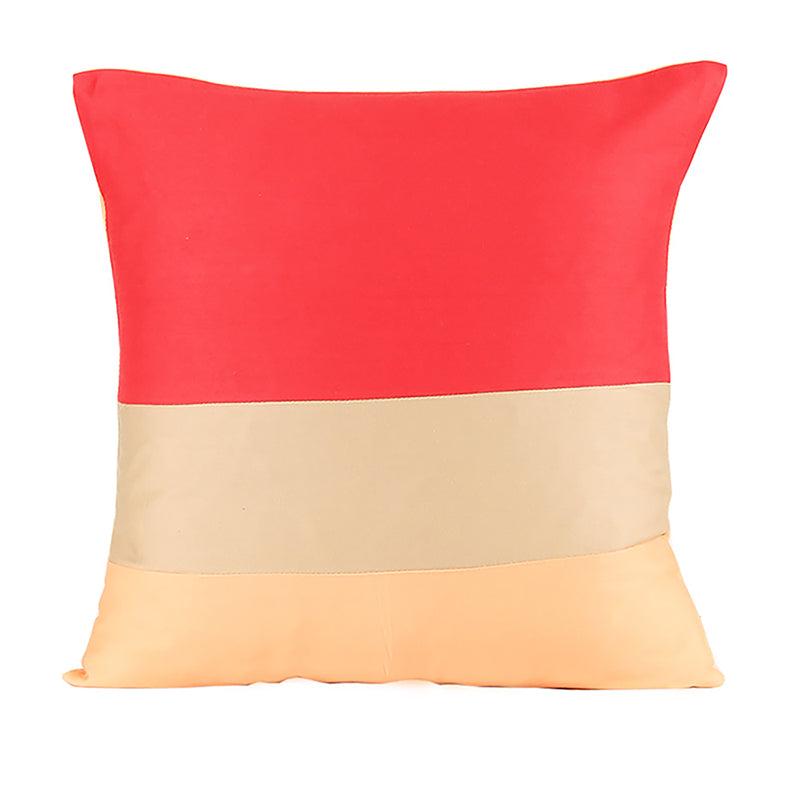 Buy Bhumiti Striped Cushion Cover - Red & Peach Cushion Covers from Vaaree