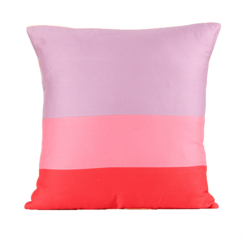 Buy Bhumiti Striped Cushion Cover - Purple & Pink Cushion Covers from Vaaree