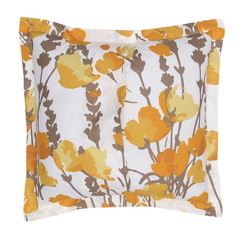 Buy Himalayan Poppies Cushion Cover (Yellow) - Set Of Two Cushion Cover Sets from Vaaree