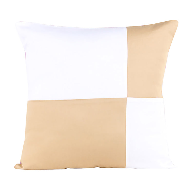 Buy Bhumiti Cushion Cover (White & Beige) - Set Of Two Cushion Cover Sets from Vaaree