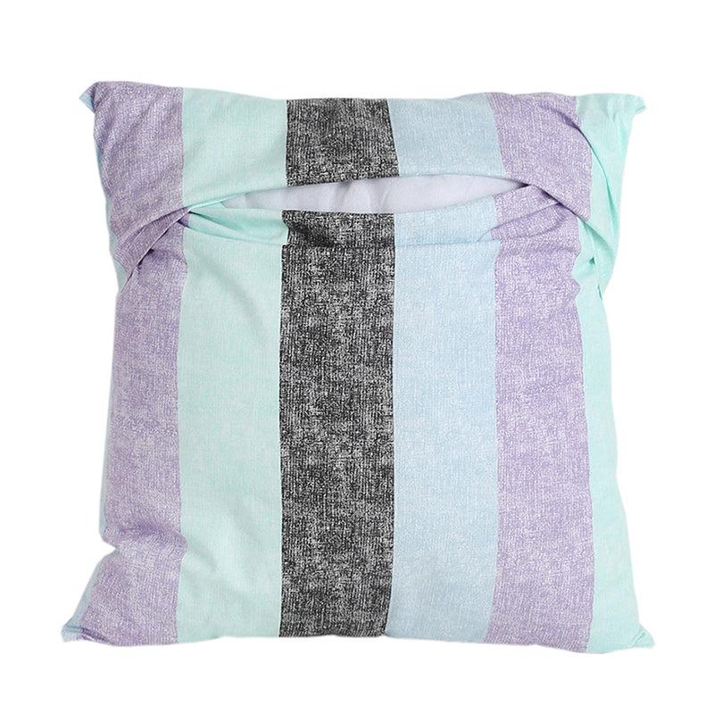 Buy Kahaniya Stripe Cushion Cover (Purple & Blue - Set Of Two Cushion Cover Sets from Vaaree