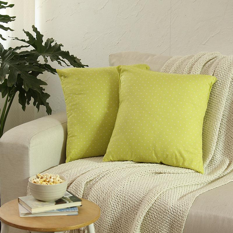 Buy Kahaniya Solid Cushion Cover (Yellow) - Set Of Two Cushion Cover Sets from Vaaree