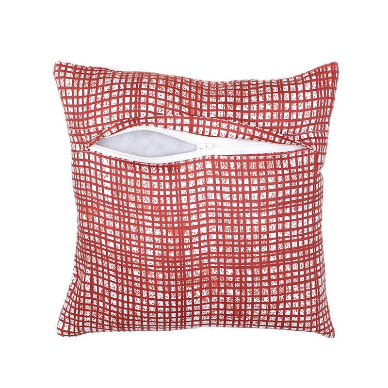 Buy Kattam Kuta Cushion Cover (Red) - Set Of Two Cushion Cover Sets from Vaaree