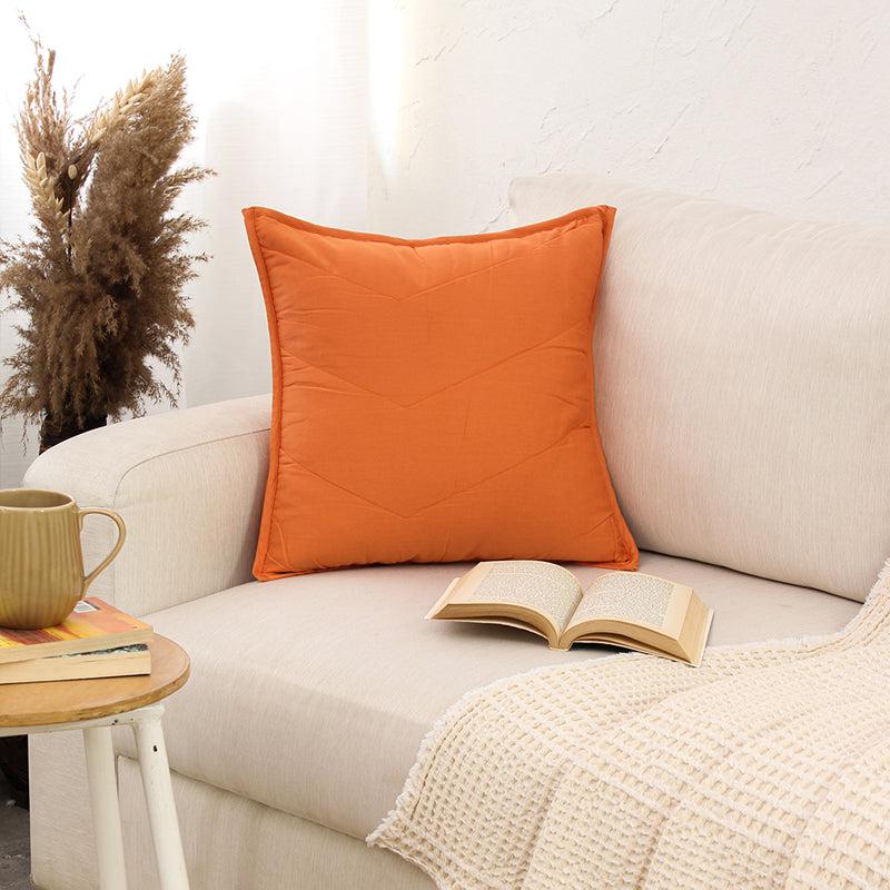 Cushion Cover Sets - Karanji Cushion Covers (Orange) - Set Of Two