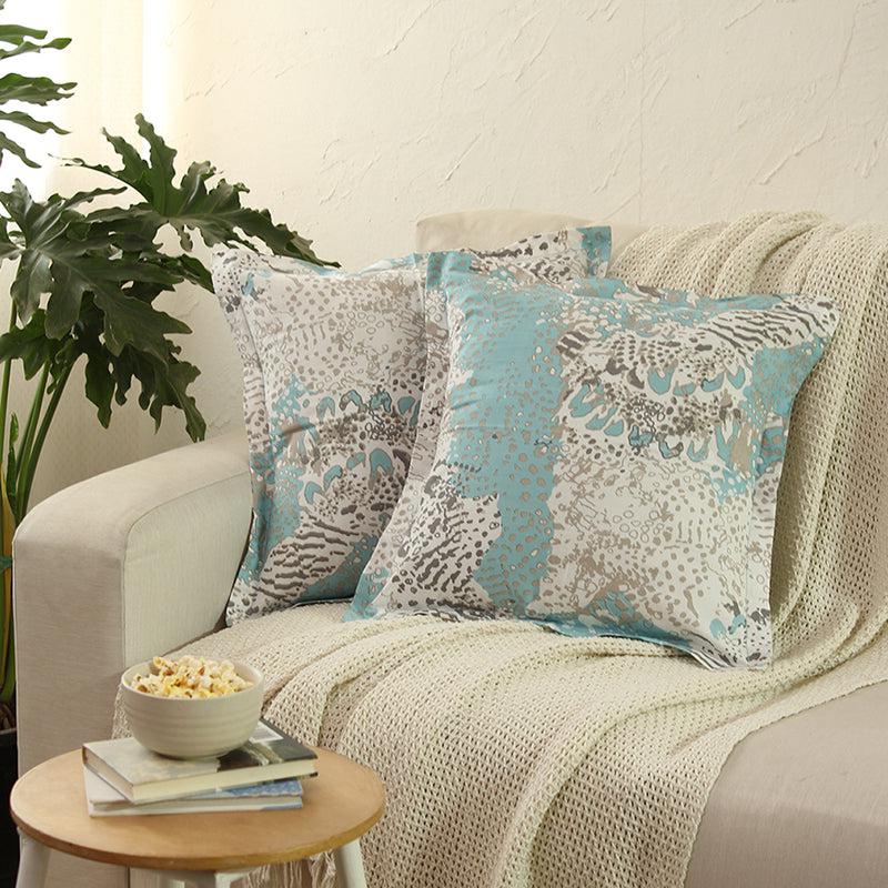 Buy Mashak Cushion Cover (Blue) - Set Of Two Cushion Cover Sets from Vaaree