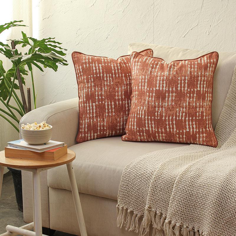 Buy Malaguni Cushion Cover (Rust) - Set Of Two Cushion Cover Sets from Vaaree