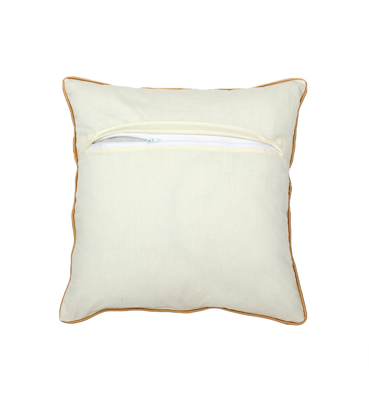 Buy Paeth Cushion Cover (White Gold) - Set Of Two Cushion Cover Sets from Vaaree