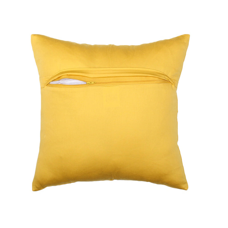 Buy Suryamukhi Cushion Cover (Yellow) - Set Of Two Cushion Cover Sets from Vaaree