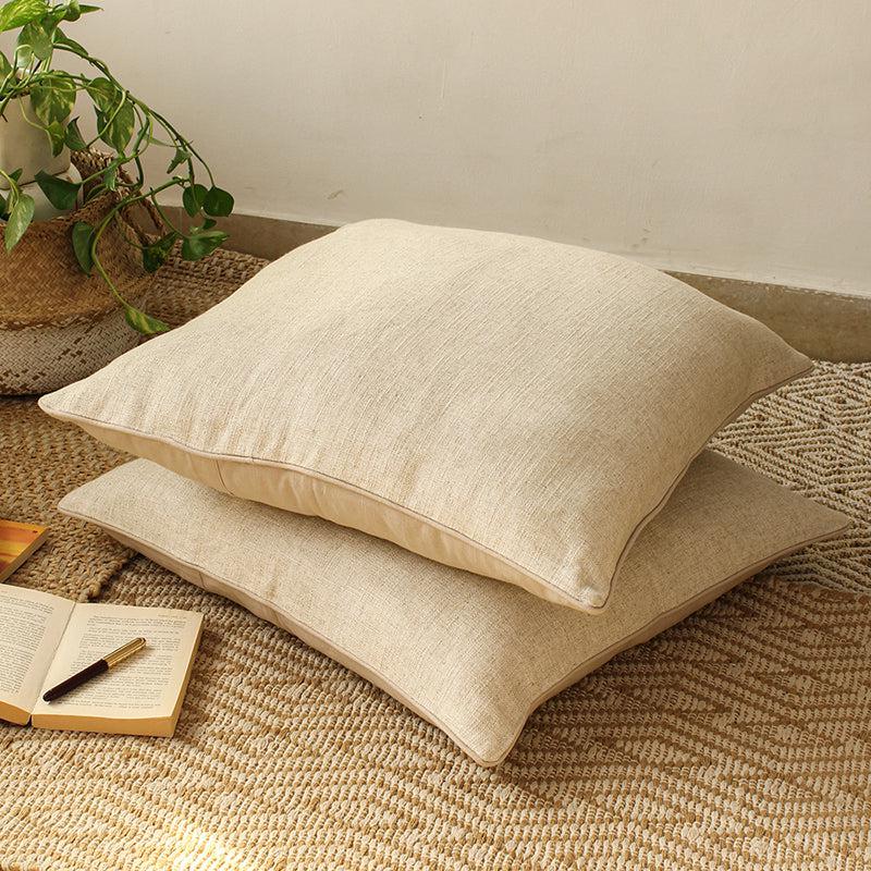 Buy Sahyadri Cushion Cover (Natural) - Set Of Two Cushion Cover Sets from Vaaree