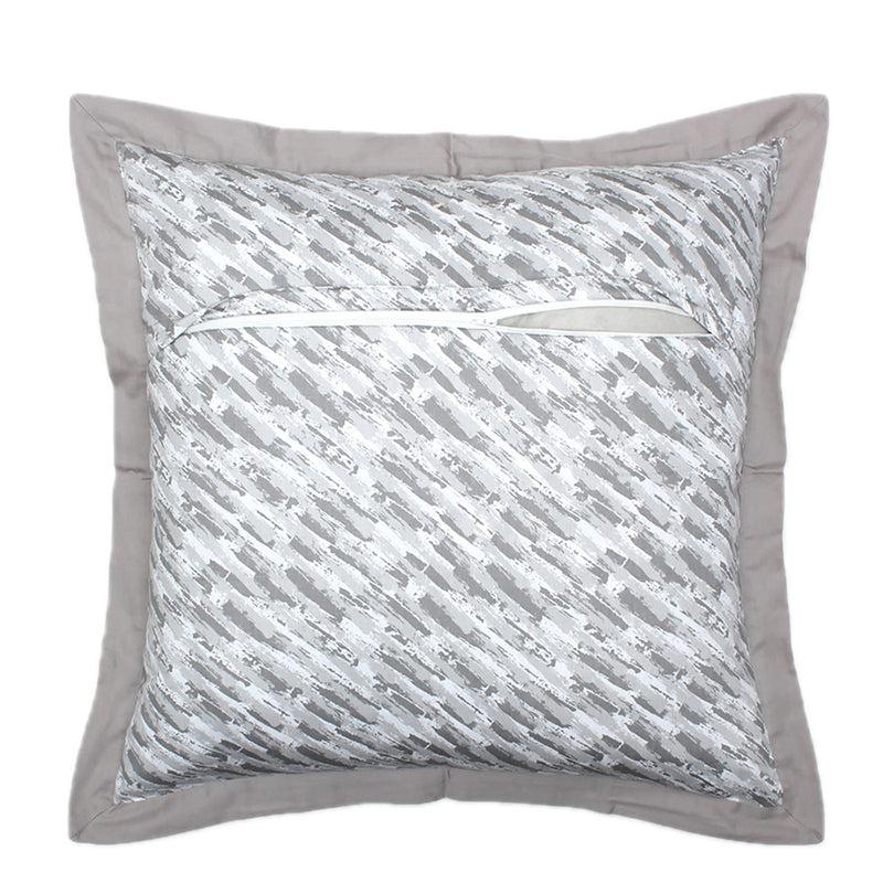 Buy Tulika Cushion Cover (Grey) - Set Of Two Cushion Cover Sets from Vaaree