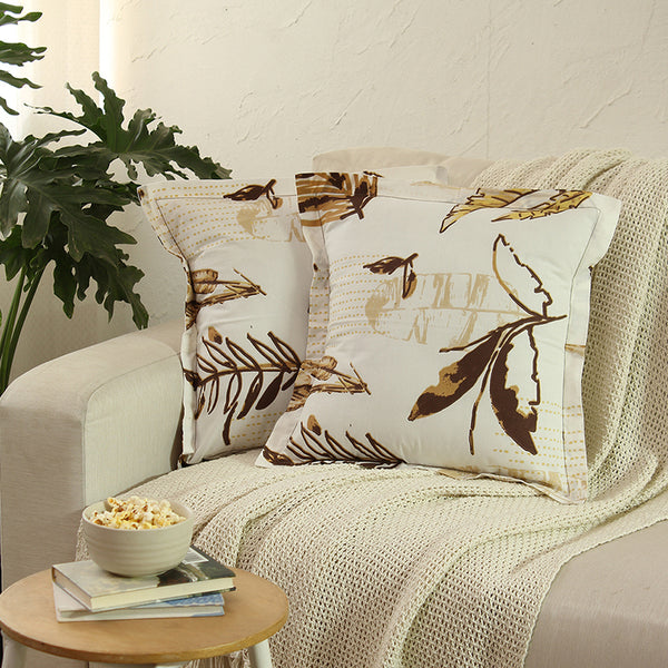 Vanam Cushion Cover (Brown) - Set Of Two