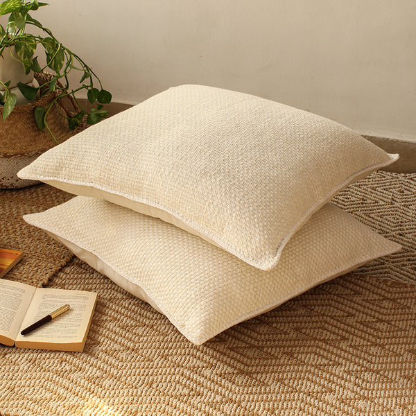Vindhya Cushion Cover (Ivory) - Set Of Two