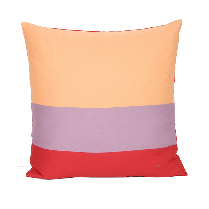 Buy The Block Stripe Cushion Cover (Orange) - Set Of Three Cushion Cover Sets from Vaaree