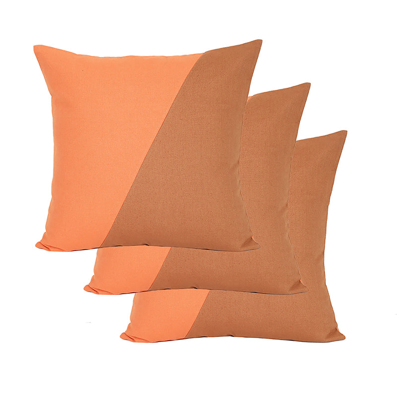 Buy The Fixed Dissection Cushion Cover (Orange) - Set Of Three Cushion Cover Sets from Vaaree