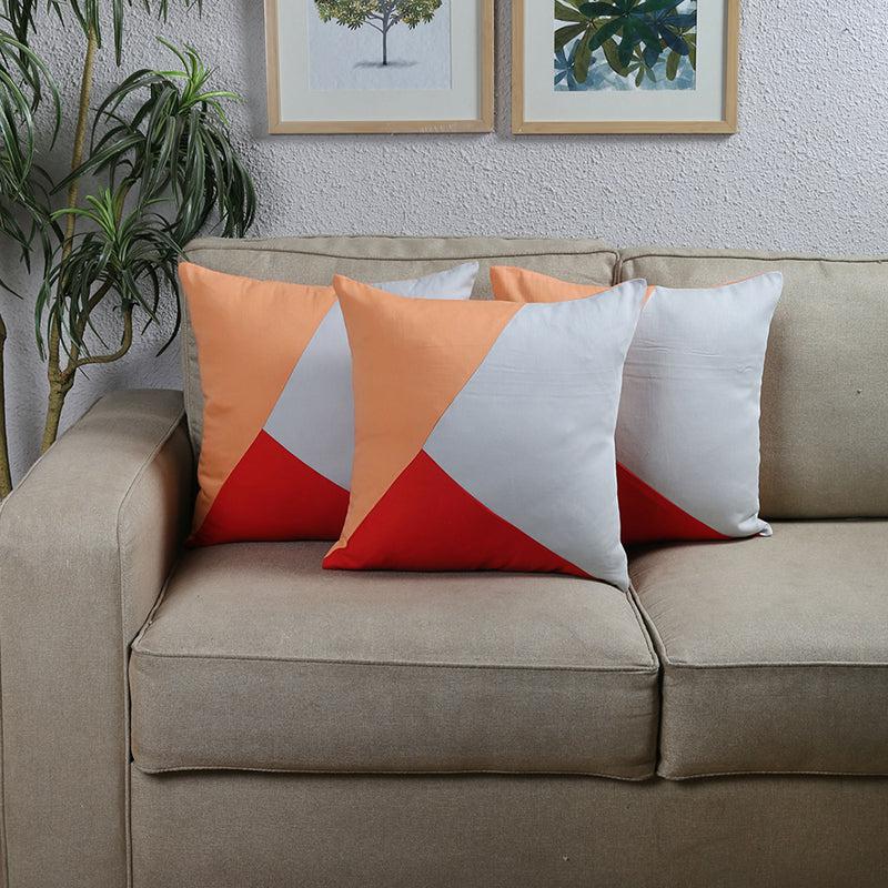 Buy The Isosceles Triangles Cushion Cover (Multicolor) - Set Of Three Cushion Cover Sets from Vaaree