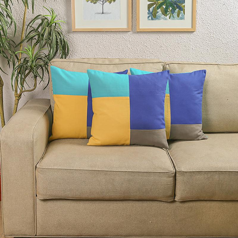 Buy The Jumbled Brick Cushion Cover (Multicolor) - Set Of Three Cushion Cover Sets from Vaaree