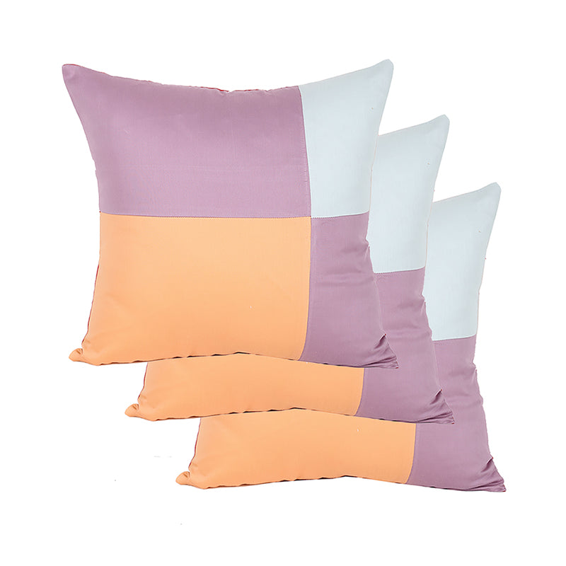 Buy The Jumbled Pastel Rectangles Cushion Cover (Multicolor) - Set Of Three Cushion Cover Sets from Vaaree