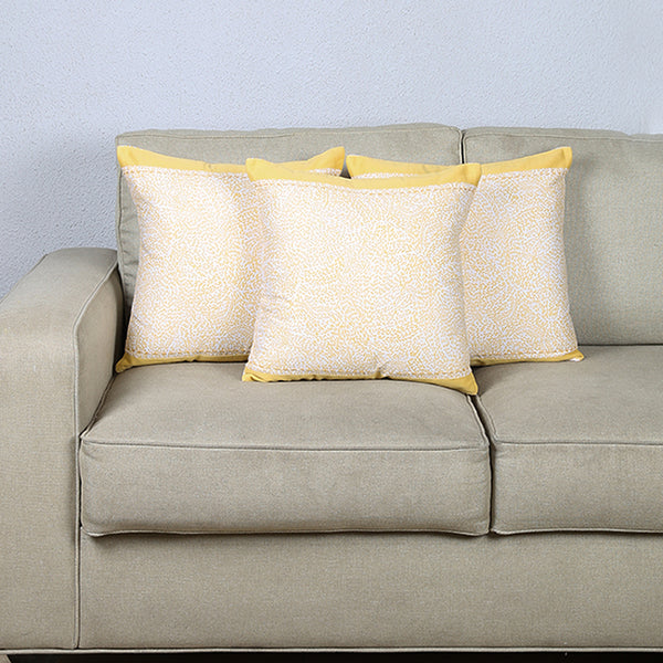 Sarisa Cushion Cover (Yellow) - Set Of Three