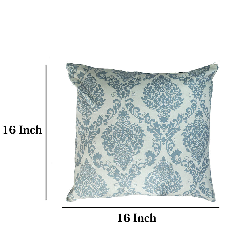 Buy Tameira Jacquered Motif Printed Cushion Cover (Blue) - Set Of Two Cushion Covers from Vaaree