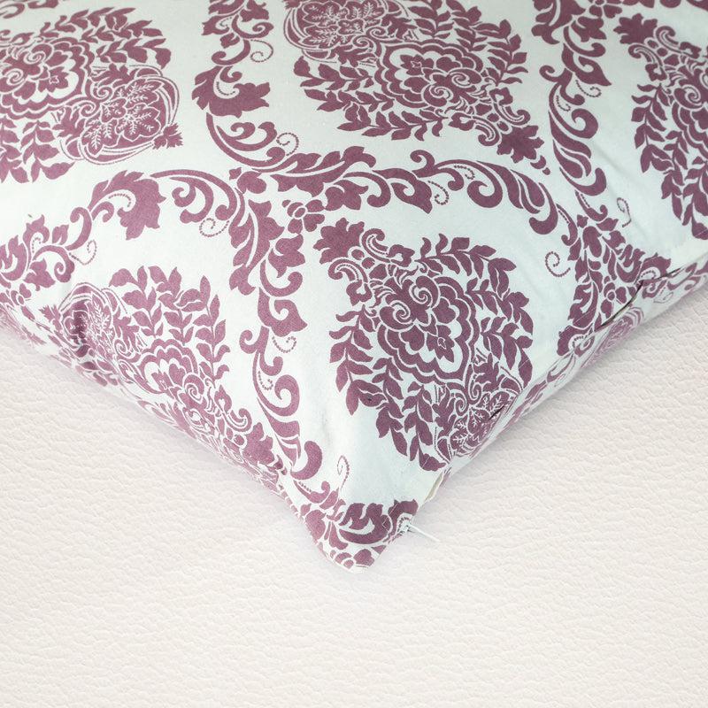 Buy Tameira Jacquered Motif Printed Cushion Cover (Maroon) - Set Of Two Cushion Covers from Vaaree