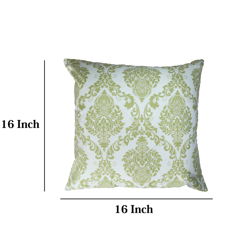 Buy Tameira Jacquered Motif Printed Cushion Cover (Green) - Set Of Two Cushion Covers from Vaaree