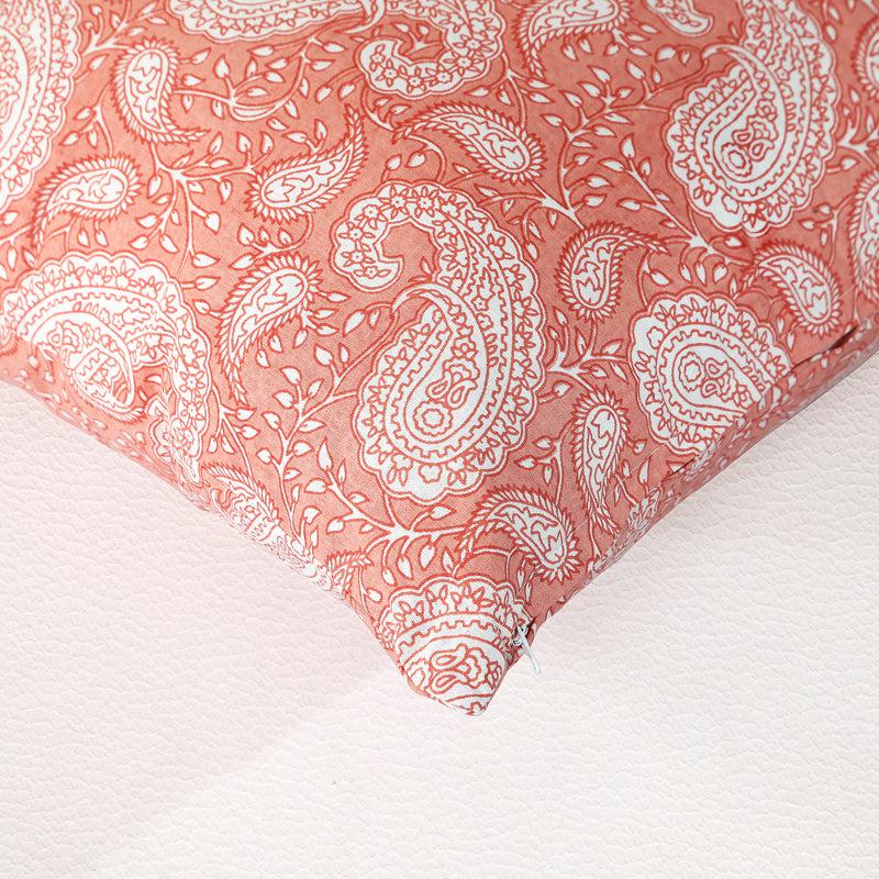 Buy Ruksaana Printed Cushion Cover (Orange) - Set Of Five Cushion Covers from Vaaree