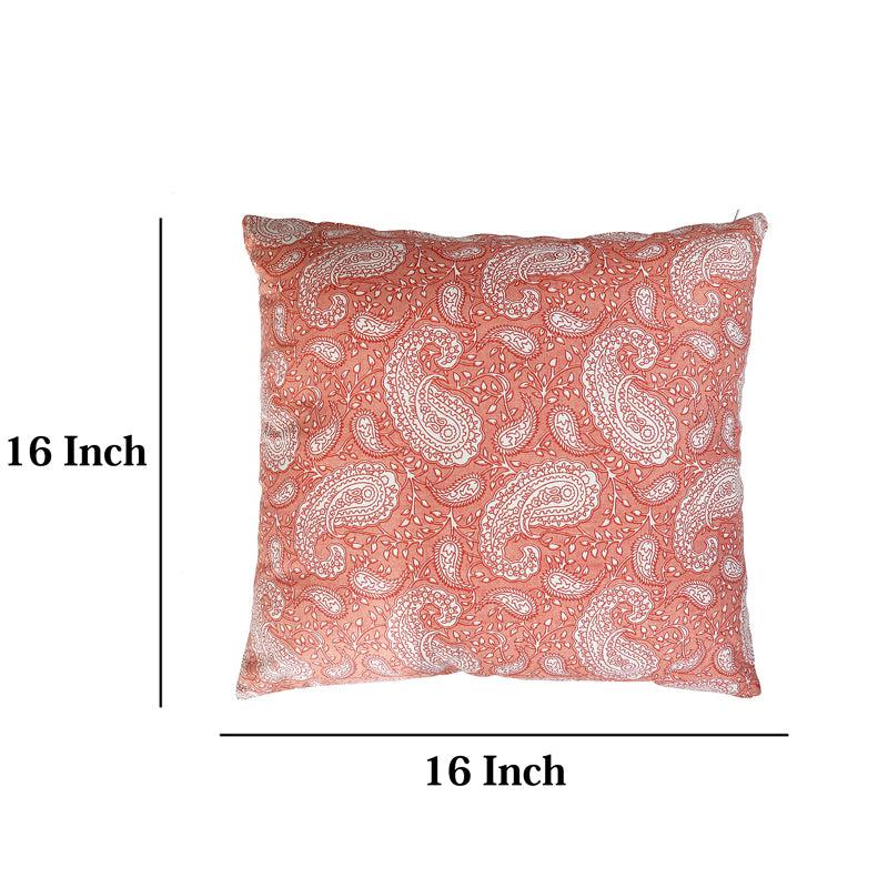 Buy Ruksaana Printed Cushion Cover (Orange) - Set Of Five Cushion Covers from Vaaree