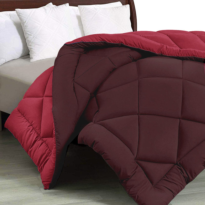 Buy Nihara Reversible Comforter - Maroon & Red Comforters & AC Quilts from Vaaree