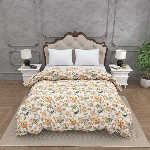 Buy Nazira Printed Comforter - Orange at Vaaree online | Beautiful Comforters to choose from