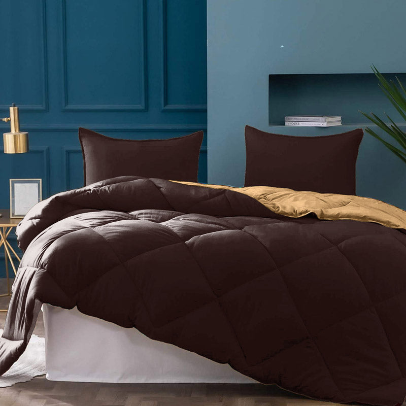 Buy Nihara Revesible Comforter - Brown & Beige Comforters & AC Quilts from Vaaree