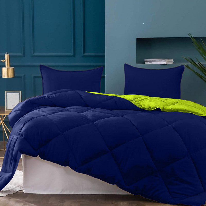 Buy Nihara Revesible Comforter - Green & Dark Blue Comforters & AC Quilts from Vaaree