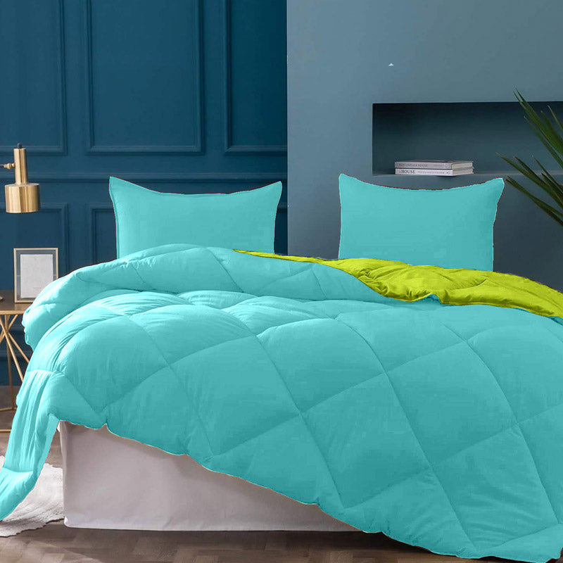 Buy Nihara Revesible Comforter - Green & Blue Comforters & AC Quilts from Vaaree