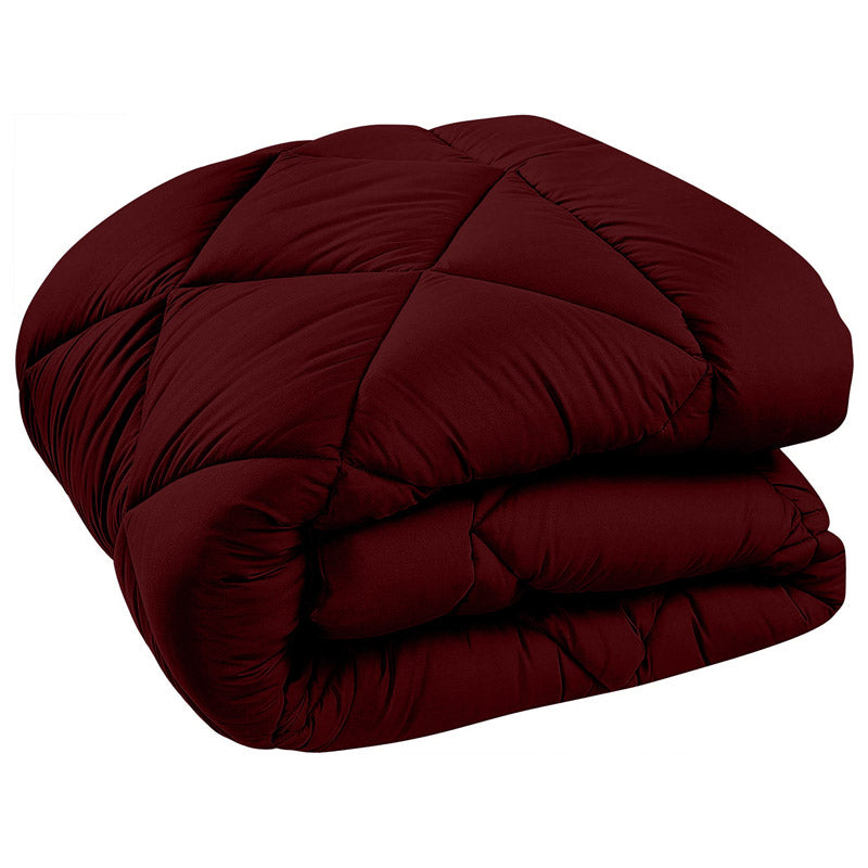 Buy Nihara Reversible Comforter - Maroon & Grey Comforters & AC Quilts from Vaaree