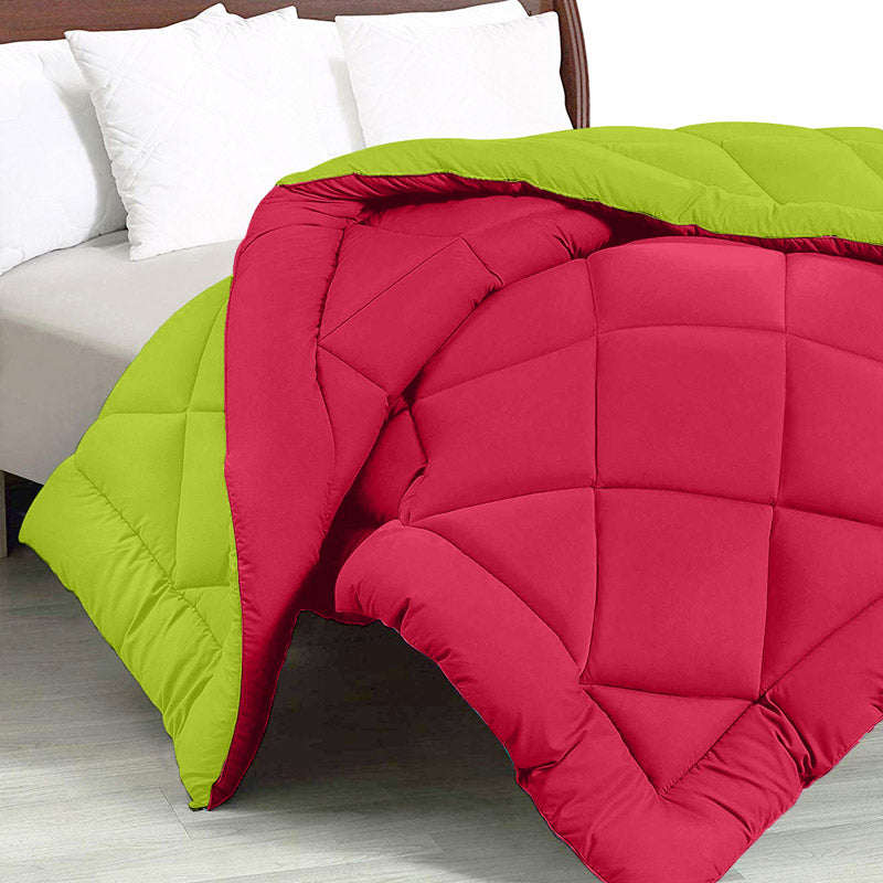 Buy Nihara Reversible Comforter - Green & Pink Comforters & AC Quilts from Vaaree