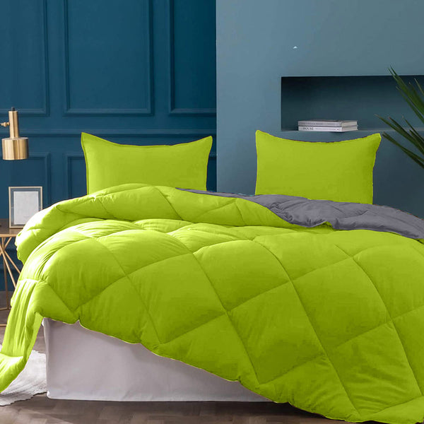 Buy Wide Checkered Comforter- Green & Grey Comforters & AC Quilts from Vaaree