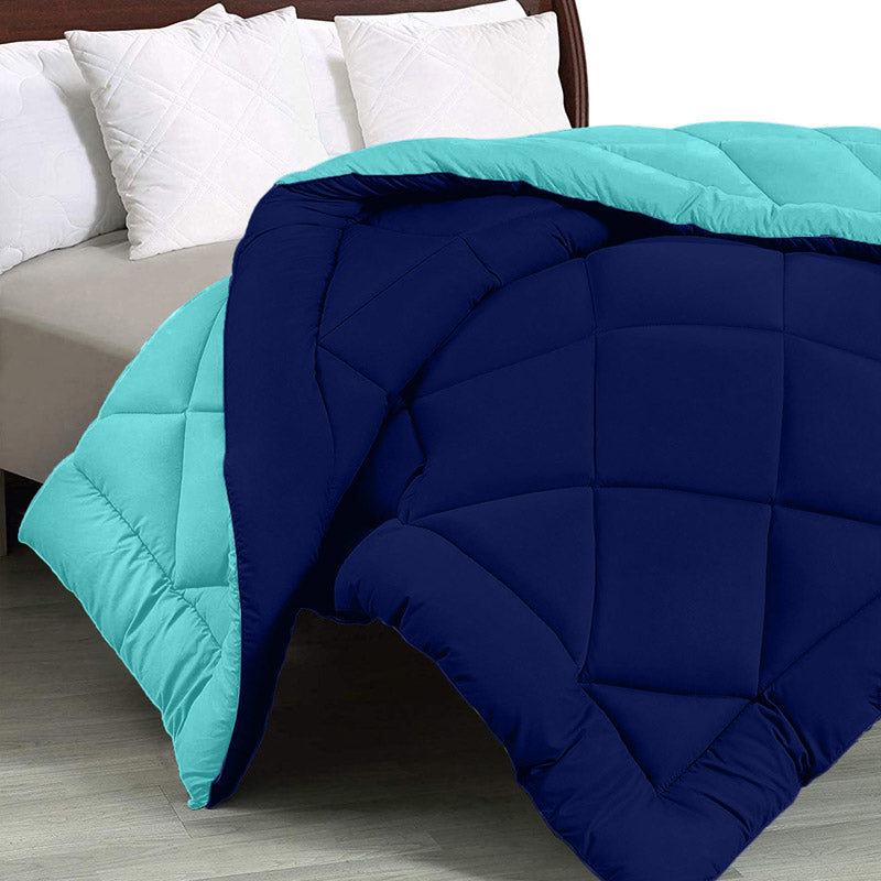 Buy Nihara Reversible Comforter - Dark Blue & Light Blue Comforters & AC Quilts from Vaaree