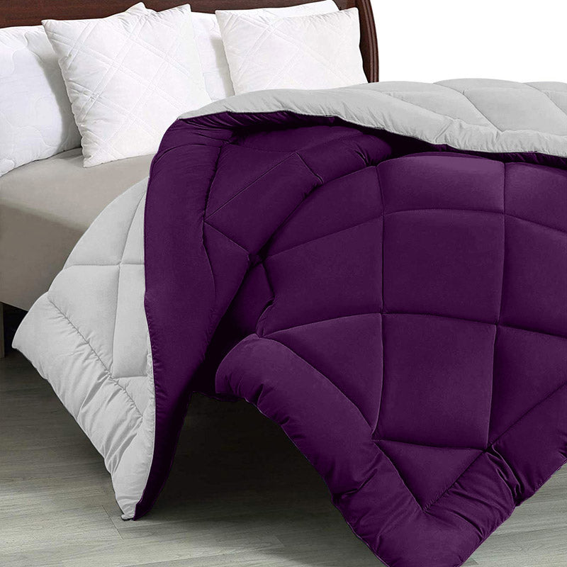 Buy Nihara Reversible Comforter - Violet & Ivory Comforters & AC Quilts from Vaaree