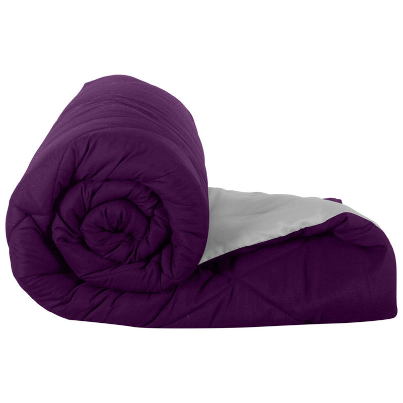 Buy Nihara Reversible Comforter - Violet & Ivory Comforters & AC Quilts from Vaaree